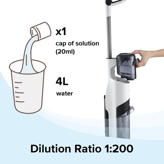 roborock Original Reinigungsmittel für S/Saros/Qrevo/Q-Serie Saugroboter und F25/Dyad pro combo/Flexi/F-Serie Nass- & Trockensauger, Bodenreiniger Mittel,200ml,Verdünnungsverhältnis 1:200