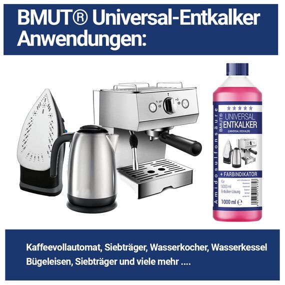 12x1000ml Universal-Entkalker für Kaffeevollautomat und Kaffeemaschine - für 8 Entkalkungen je 125ml