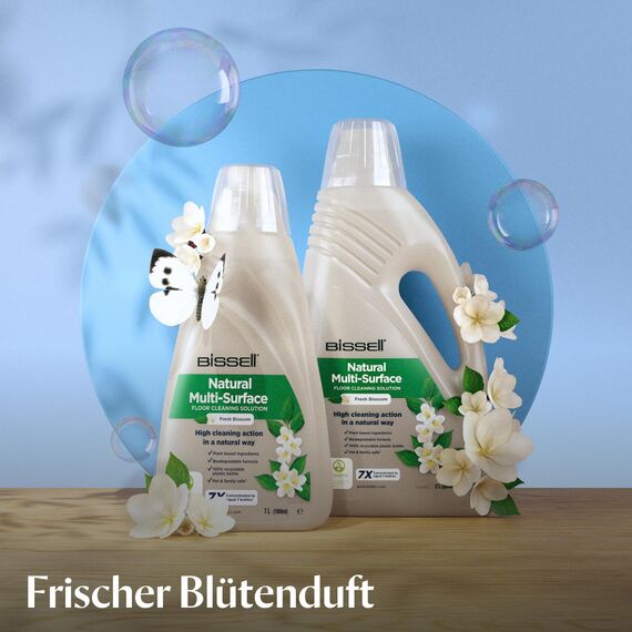 BISSELL Natürliche Multi-Surface-Bodenreinigungslösung, 1L, für CrossWave, SpinWave, SpinWave Roboter und HydroWave, Pflanzliche Inhaltsstoffe, sicher für Sie und Ihr Haustier, 3096
