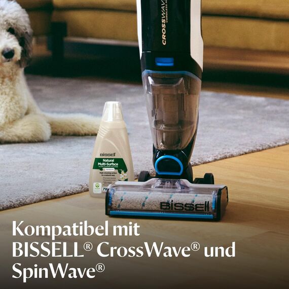 BISSELL Natürliche Multi-Surface-Bodenreinigungslösung, 1L, für CrossWave, SpinWave, SpinWave Roboter und HydroWave, Pflanzliche Inhaltsstoffe, sicher für Sie und Ihr Haustier, 3096