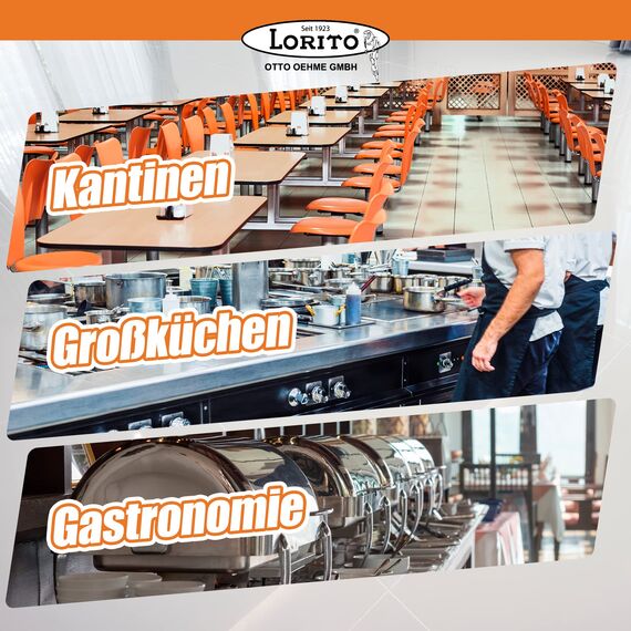 Lorito Profi-Fettlöser stark für Gastronomie & Küche 2x 10 Liter, Küchen-Reiniger Konzentrat für Dunstabzugshaube, Grill, Backofen und Fliesen