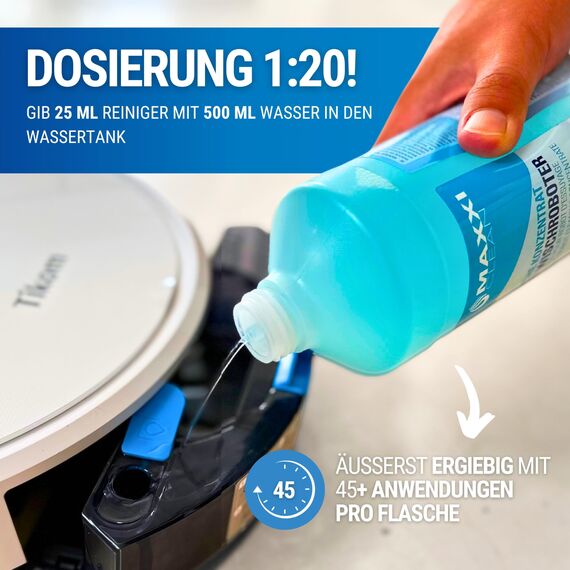 Maxxi Clean 750ml Bodenreiniger mit Frische-Duft geeignet für alle Wischroboter Universal Reiniger Konzentrat Wischflüssigkeit für Boden, Parkett, Fliesen Saugwischer-Reinigungsmittel