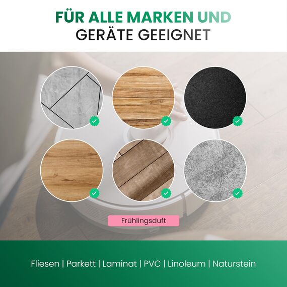 BiOHY Bodenreiniger für alle Wischroboter mit Frühlingsduft (250 ml) | Reinigungsmittel Konzentrat für alle Wisch & Saugroboter mit Nass-Funktion | Schaumarm & Streifenfrei | Für alle Böden