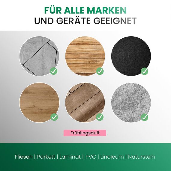 BiOHY Bodenreiniger für alle Wischroboter mit Frühlingsduft (9 x 1 Liter) + Dosierer | Schaumarm & Streifenfrei | Reinigungsmittel Konzentrat für alle Böden