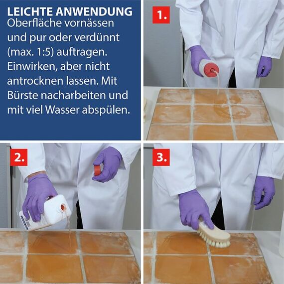 MELLERUD Zementschleier Entferner | 1 x 2,5 l | Effizientes Reinigungsmittel gegen Zementschleier, Zementreste und viele weitere Verschmutzungen