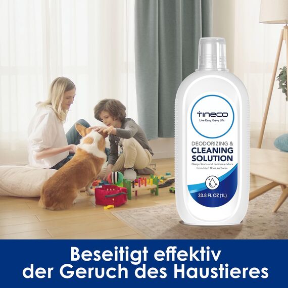 Tineco Multi-Surface Bodenreiniger für iFloor Y2/ iFloor 5/ Floor ONE S5 Serie/S6 Serie/S7 Serie/S9 Artist/Stretch Serie (1 x 1L), Gilt für alle Hartböden, sicher für Kinder & Haustiere