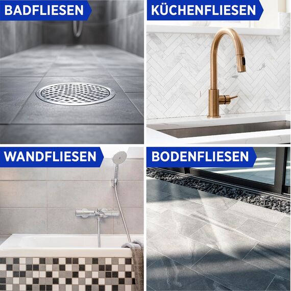 PRINOX 2x 1000ml Fliesenreiniger & Fugenreiniger Konzentrat EXTRA STARK - Reiniger zum Entfernen von hartnäckigen Verschmutzungen, Kalk oder Seifenresten im Bad