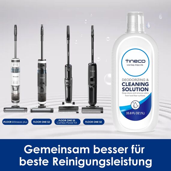 Tineco Multi-Surface Bodenreiniger für iFloor Y2/ iFloor 5/ Floor ONE S5 Serie/S6 Serie/S7 Serie/S9 Artist/Stretch Serie (1 x 1L), Gilt für alle Hartböden, sicher für Kinder & Haustiere