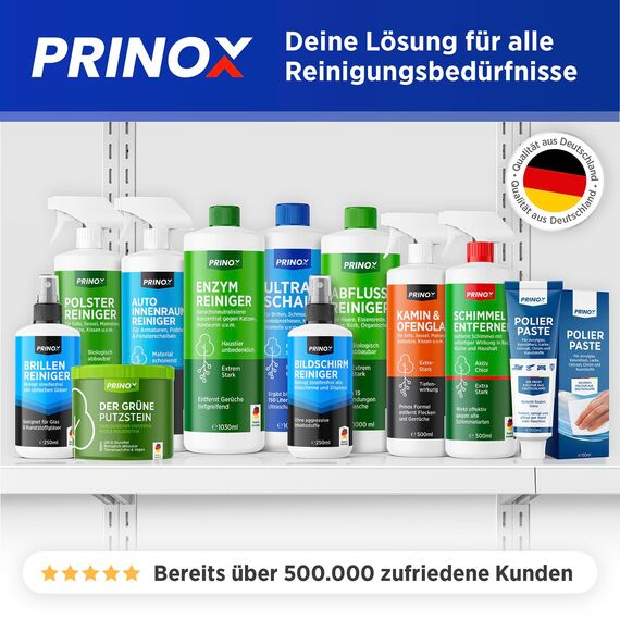 PRINOX 1000ml Fliesenreiniger & Fugenreiniger Konzentrat EXTRA STARK - Reiniger zum Entfernen von hartnäckigen Verschmutzungen, Kalk oder Seifenresten im Bad