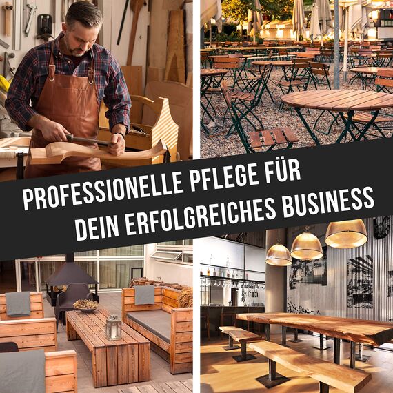 SPARSET Holz Öl farblos für Möbel-Pflege + Holz Bodenreiniger für Parkett & Holz Bodenpflege | Profi Holz-Pflege von URBAN FOREST | MADE IN GERMANY