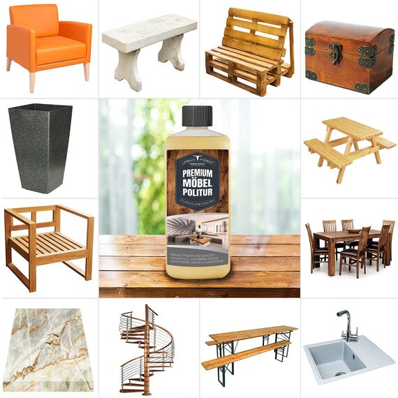 SPARSET Holz Öl farblos für Möbel-Pflege + Holz Bodenreiniger für Parkett & Holz Bodenpflege | Profi Holz-Pflege von URBAN FOREST | MADE IN GERMANY