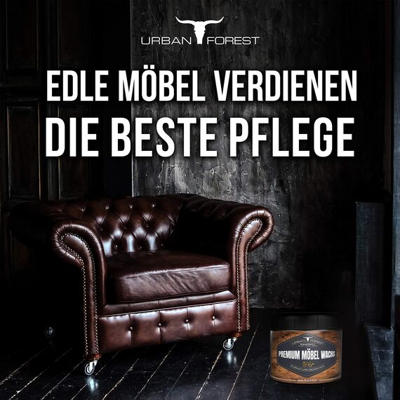 Möbelpflege SPARSET Reinigung & Pflege für Möbel & Oberflächen wie Holz Kunststoff Kunstleder Natursteine Kunststeine Leder von URBAN FOREST (SPARSET Wachs 250ml + Reiniger 500ml)