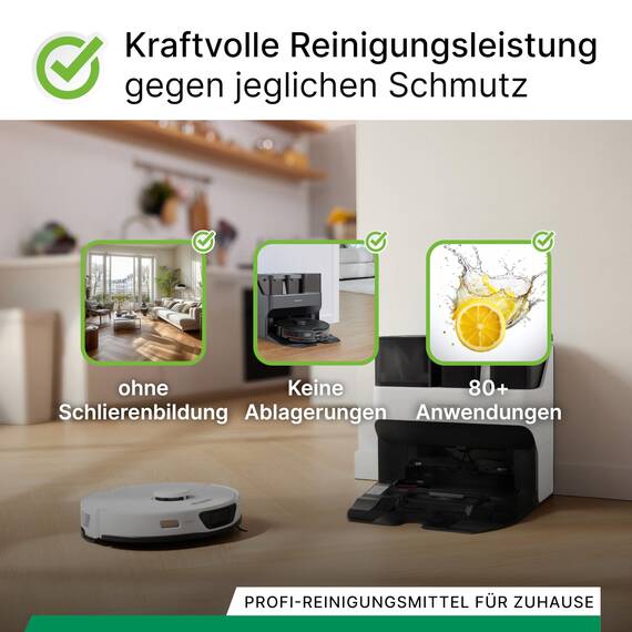 BiOHY Wischroboter Reinigungsmittel für Reinigungsstationen mit Frischeduft (500 ml) | Verlängert die Lebensdauer der Absaugstation | Schaumarmes Bodenreiniger Konzentrat