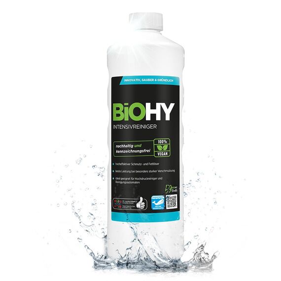 BiOHY Intensivreiniger Universal (1l Flasche) | Bodenreiniger Konzentrat | hocheffektiver Reiniger | ideal für Reinigungsautomaten & Hochdruckreiniger | ideal für Hochdruckreiniger | Fugenreiniger