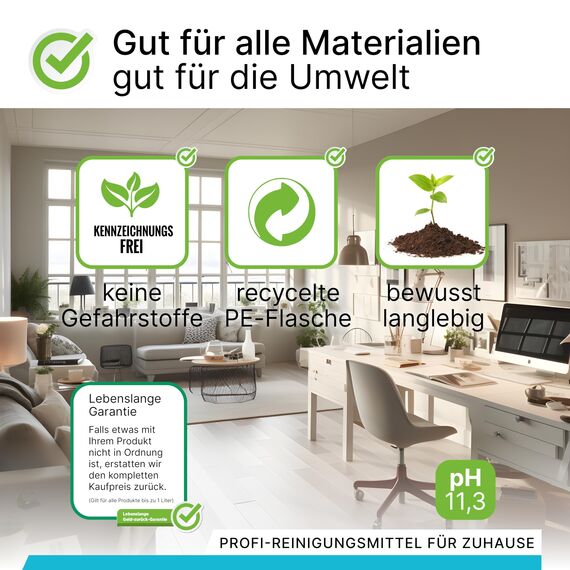 BiOHY Grundreiniger (10 Liter Kanister) + Auslaufhahn | Bodenreiniger Konzentrat gegen hartnäckige Verkrustungen & Pflegefilme | reinigt alle säure- & wasserfesten Oberflächen | für maschinelle