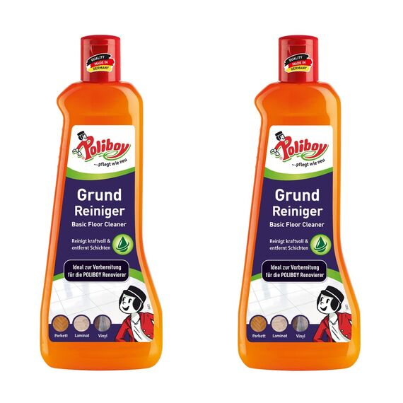 Poliboy - Grundreiniger für wasserfeste Böden - Ideal als Vorbehandlung für Renovierer - Bodenreinigung - 2er Pack - 2x500ml - Made in Germany