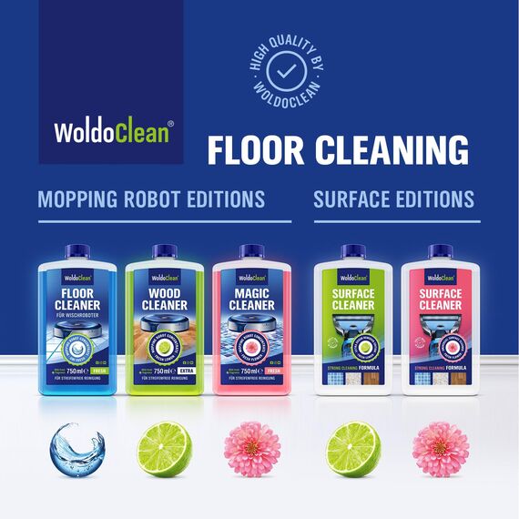 WoldoClean Reinigungsmittel für Wischroboter 750 ml – Holzböden und Dielen mit Frischeduft
