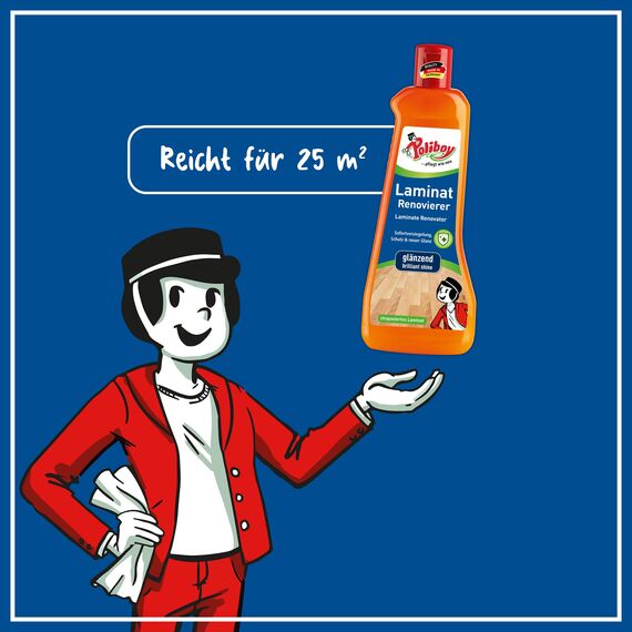 Poliboy - Laminat Renovierer - Sofort Versiegelung - lang anhaltenden Glanz und Schutz - Bodenreinigung - Einzeln - 500ml - Made in Germany