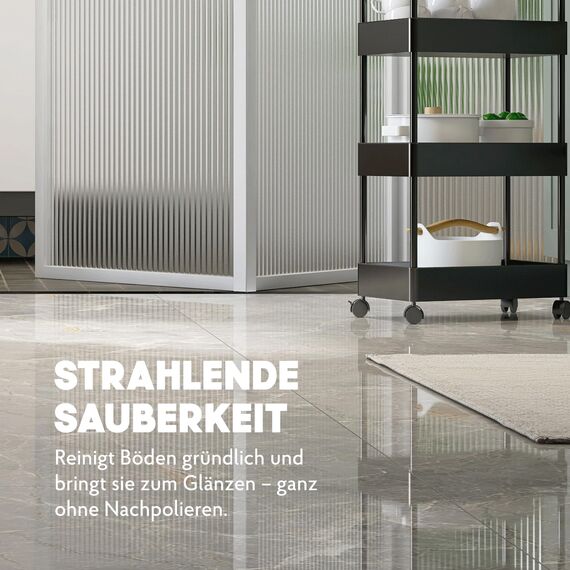 HAKA Glanzreiniger, 2x 750 ml, 2-in-1 Bodenreiniger & Glanzpflege, reinigt streifenfrei und verleiht langanhaltenden Bodenglanz, Allzweckreiniger für versiegelte Böden, pH-neutral, Frischeduft