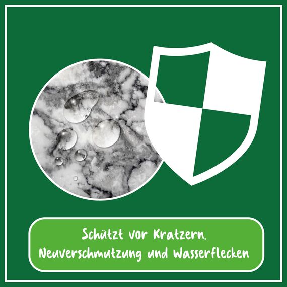 POLIBOY Marmor Granit Pflege - Imprägnierendes Pflegemittel für Naturstein - Glanzpolitur mit Schutzwirkung - 5x 500 ml - Made in Germany