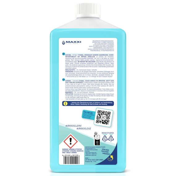 Maxxi Clean | 2x 750 ml Bodenreiniger mit Frische-Duft | geeignet für alle Wischroboter | Universal Reiniger Konzentrat | Wischflüssigkeit für Boden, Parkett, Fliesen | Saugwischer-Reinigungsmittel