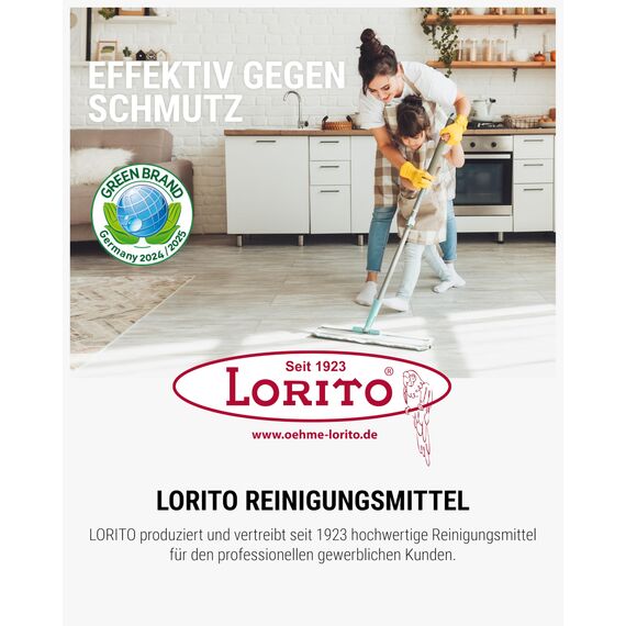 Lorito Antislip Rutschhemmer 328 12 x 1L - Anti-Rutsch-Flüssigkeit für Fliesen, Laminat, Parkett, Marmor, Granit, Sporthallen, Sportböden, PVC, Gummi, Linoleum & Polyolefin