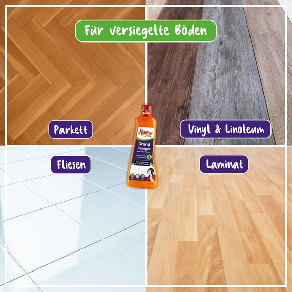 Poliboy - Grundreiniger für wasserfeste Böden - Ideal als Vorbehandlung für Renovierer - Bodenreinigung - 2er Pack - 2x500ml - Made in Germany