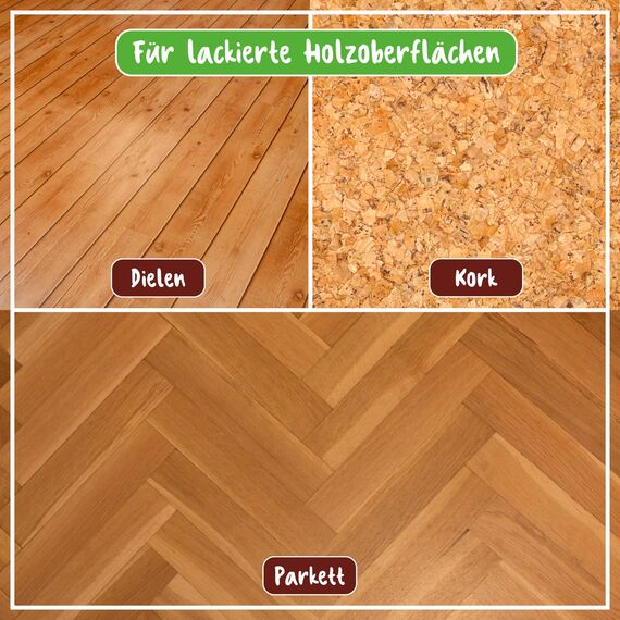 POLIBOY Renovierer glänzend – Parkettaufbereiter für versiegelte Holzböden – Parkettversieglung durch Schutzschicht – Ohne Abschleifen - 1 x 500 ml - Made in Germany