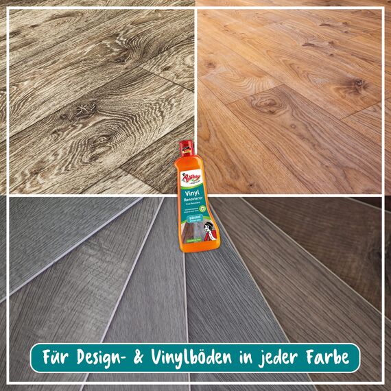 Poliboy - Vinyl Renovierer - zur Auffrischung von strapazierten Vinylböden - Bodenpflege - 5er - 5x500 ml (2,5 Liter) - Made in Germany