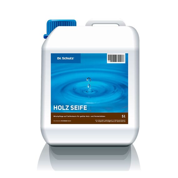 Dr. Schutz Holzseife 5L | Reinigung & Pflege für geölte Holzböden | 2-in-1-Wischpflege für schönes Parkett
