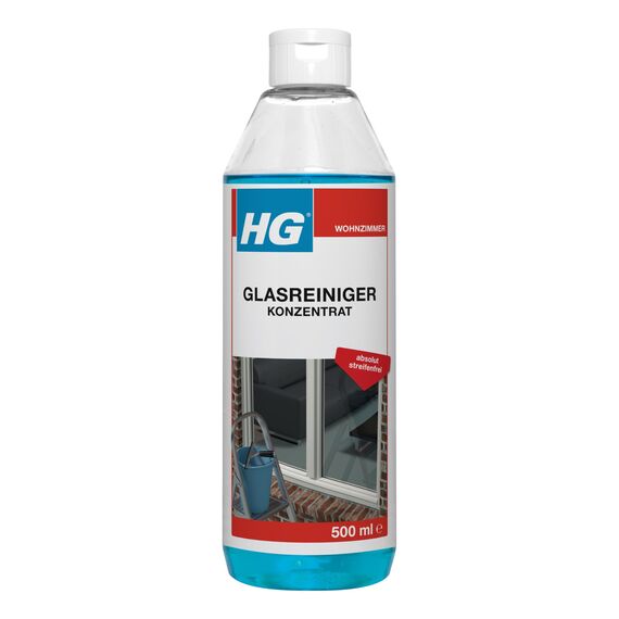 HG Fensterreiniger, professionelles Konzentrat, streifenfreier Glanz – 500 ml