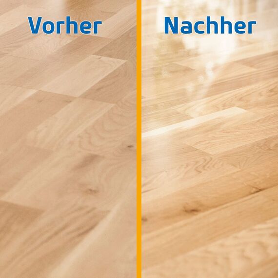 Dr. Schutz Parkett & Kork Glanz 750 ml | glänzender Pflegefilm gegen Kratzer und Gehspuren | für versiegelte Parkett- und Korkböden (Packung mit 2)