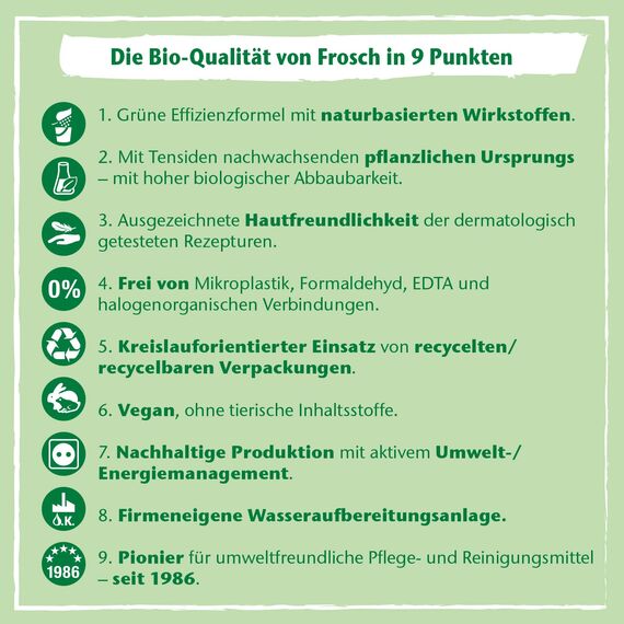 Frosch Spiritus Glas Reiniger, Glasreiniger - perfekter, streifenfreien Glanz - für Haushalt, Flächen und Autoscheiben, Nachfüllbeutel, 1er Pack (1 x 950 ml)