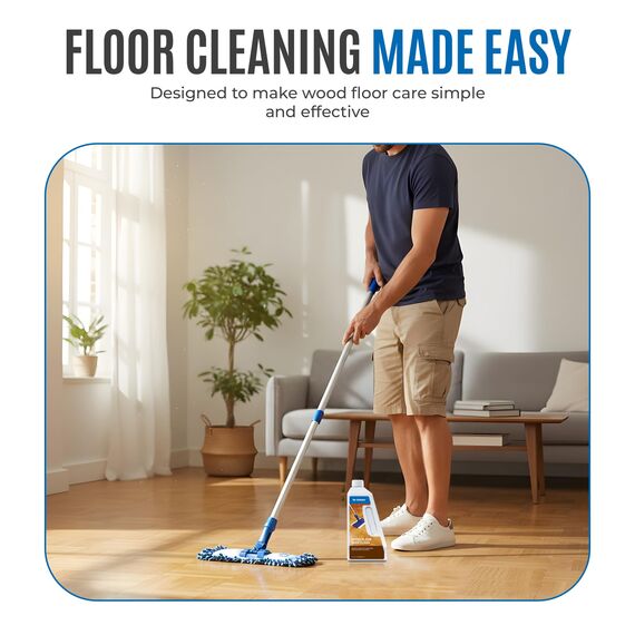 Dr. Schutz Intensivreiniger 750 ml für Parkett & Kork | Parkettreiniger löst hartnäckigen Schmutz und Fettflecken von versiegelten, geölten, gewachsten Böden | Holzboden Reiniger | Parkett Reinigung