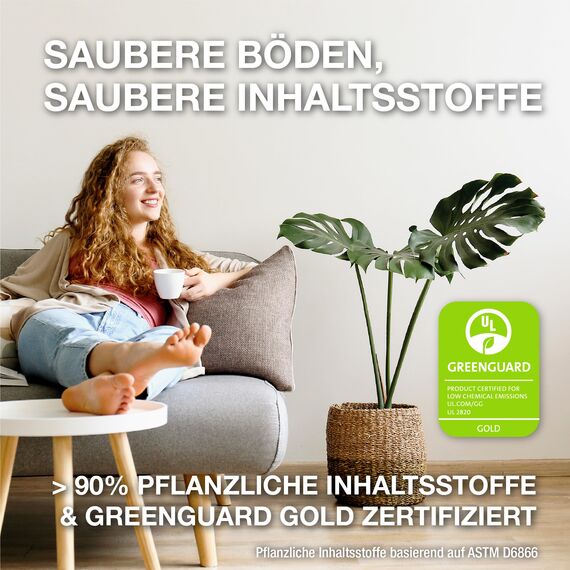 Bona Reinigungsmittel Wischroboter Saugroboter 2,5 L Konzentrat mit Zitronen-Minze-Duft pflanzliche Basis, Stein Fliesen Laminat, Nass und Trockensauger