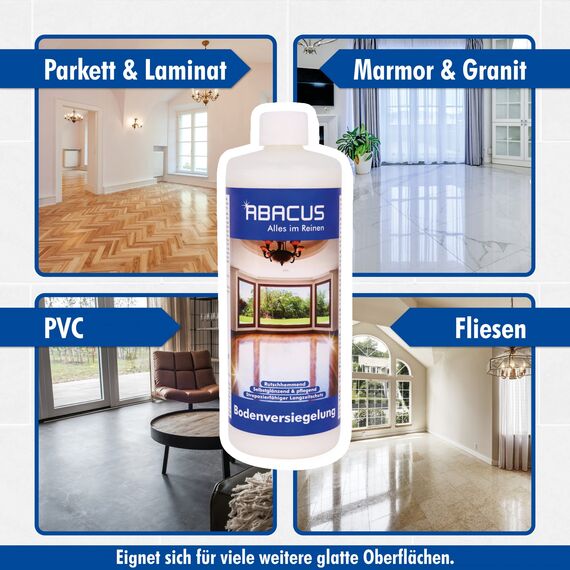 ABACUS® Bodenversiegelung, Parkettversiegelung, Laminatversiegelung, PVC-Versiegelung, Dielenversiegelung, Korkversiegelung,– Bodenversiegelung 1000 ml (2310)