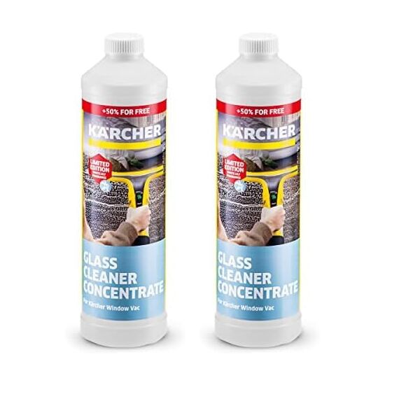 Kärcher Glasreiniger-Konzentrat RM 500, Limited Edition Weiße Lilie, 750 ml, Mischverhältnis 1:30, für Kärcher Akku-Fenstersauger WV oder zur manuellen Verarbeitung (Packung mit 2)