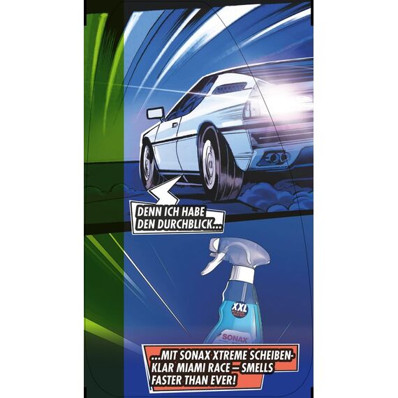 SONAX XTREME ScheibenKlar Sonderedition Miami Race (1 Liter) zur Entfernung von Verschmutzungen auf Scheiben & für eine Besser benetzte Glasoberfläche | Art-Nr. 02383410