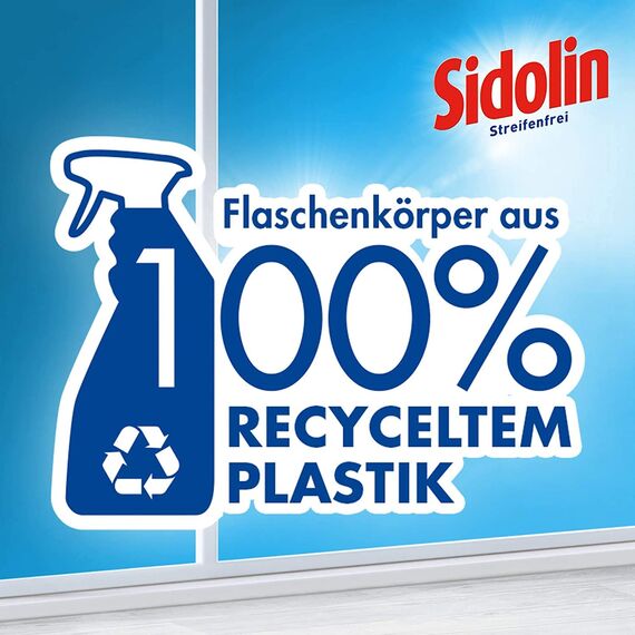Sidolin Cristal, Glasreiniger 10x Sprühflasche, für einen perfekten Glanz und gegen Mikrorisse (10x500ml)