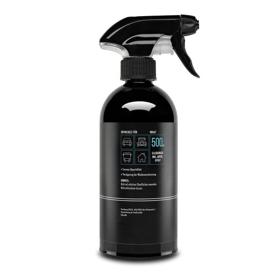 GENTLEMONKEYS Auto Glasreiniger Set (500ml + 2 Carbontücher) • Auto Scheibenreiniger Innen & Außen • Streifenfrei mit Abperleffekt • Reinigungsset für Windschutzscheibe, Spiegel & Fenster