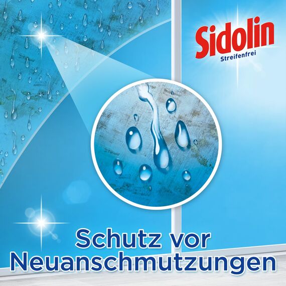 Sidolin Zitrus, Glasreiniger mit Abperl-Effekt (10 x 500 ml Sprühflasche)