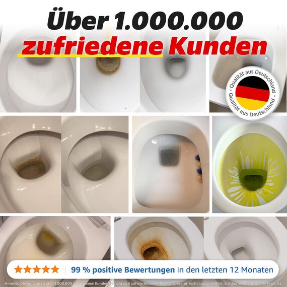 PRINOX Urinsteinentferner EXTRA STARK 1000ml - Profi Urinstein & Kalkentferner Konzentrat - Extrem kraftvoller Urinsteinlöser & WC Reiniger mit Schräghals