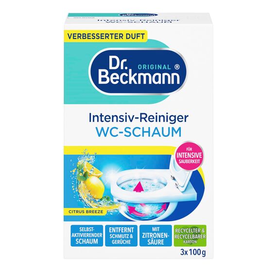 Dr. Beckmann Intensiv-Reiniger Wc-Schaum, Selbstaktivierender Schaum 3x 100 g ( Ein Bild des Artikels zeigt zwei verschiedene Versionen )
