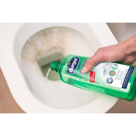durgol Forte extra starker Entkalker für Urinstein & Kalk (1000ml) - Urinsteinentferner & Kalkentferner für WC, Dusche, Spülkasten - Spezial Profi Kalkreiniger flüssig - Kalkstein Reiniger Toilette