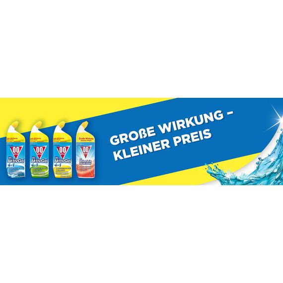 00 null null WC AktivGel 4in1, Flüssiger WC Reiniger, Suny Citrus, 1er Pack (1x750 ml)