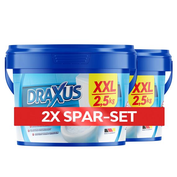 DRAXUS WC Schaum im XXL Pack (2,5kg) I Extra Stark I WC Reiniger Schaum entfernt kraftvoll Kalk & Urinstein I Sorgt für Glanz und frischen Duft (2x Spar-Set)