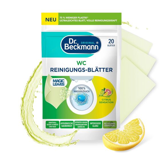 Dr. Beckmann WC Reinigungs-Blätter CITRUS SENSATION | 20 Blätter