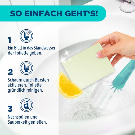 Dr. Beckmann WC Reinigungs-Blätter CITRUS SENSATION | 20 Blätter