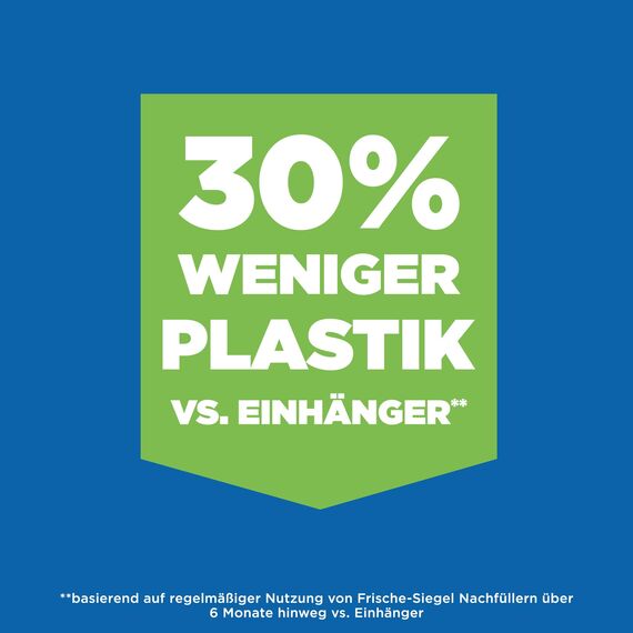 WC-Ente Frische-Siegel Nachfüller, körbchenloser WC-Reiniger, WC Duft, Azure Lagoon, 2 Nachfüller (2 Stück)