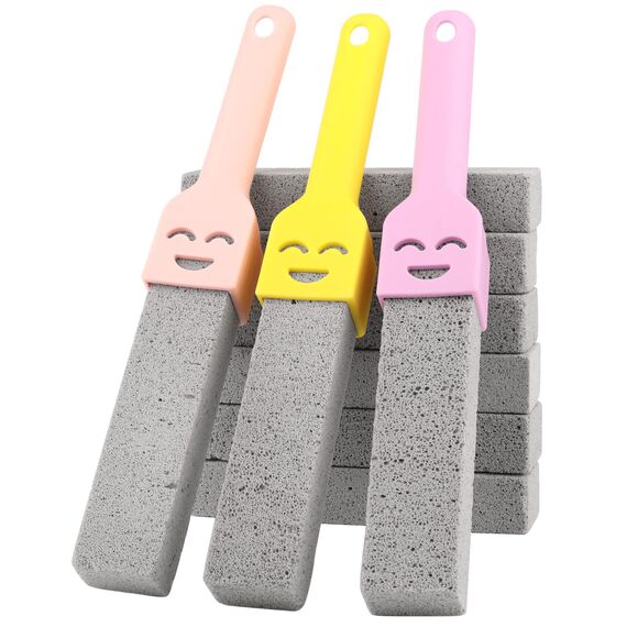 9 Stück Bimsstein toilette, Bimsstein Reinigungsstein mit 3 Griff, Cleaning block wc, wc bimsstein toilettenreiniger, Pumice Stone Toilet für Toilette, Bad, Waschbecken